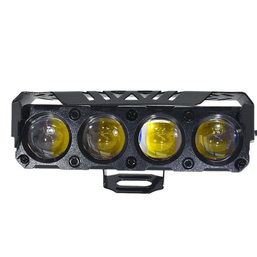 Cuatro lámparas LED de motocicleta exterior, cuatro lentes de ojos, luz de alto alcance, lámpara de automóvil impermeable, vehículo eléctrico exterior grande