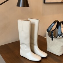 内增高4cm~显瘦长筒靴女秋冬新款平底柔软瘦瘦靴子长靴高筒骑士靴