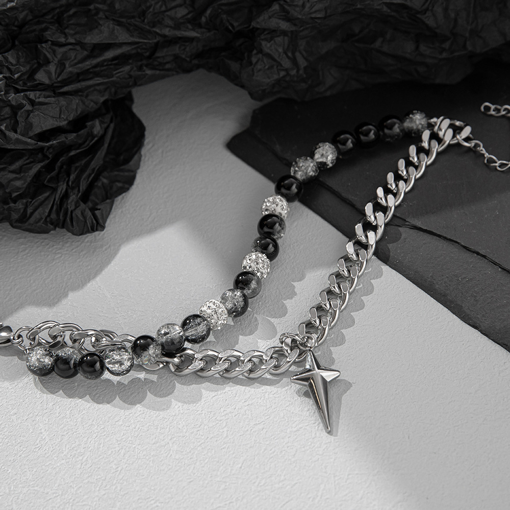 Hip-hop Star Titanium Steel Polishing Bracelets display picture 2