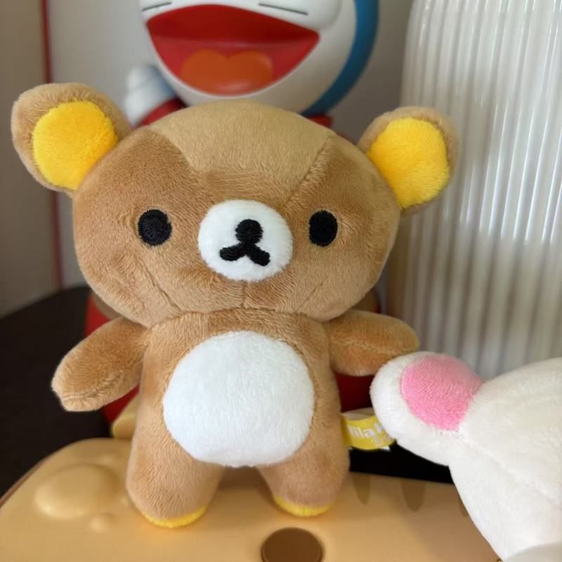 日本のリラックマ新版の基礎モデルの超ソフトSS号のぬいぐるみの熊兄熊妹のかばんのペンダントのキーホルダー|undefined