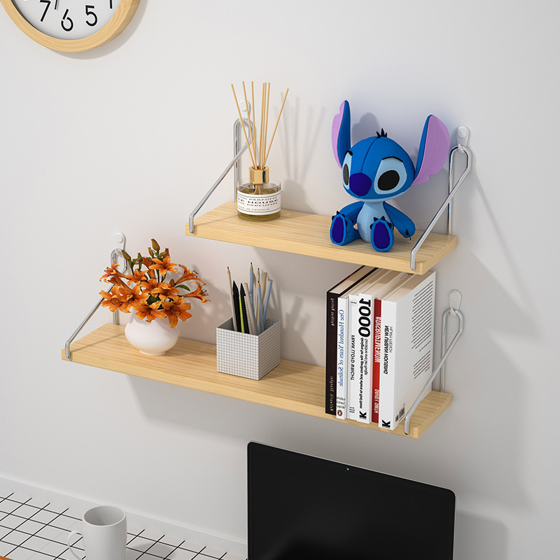 Estante de pared sin perforar decoración de sala de estar dormitorio Almacenamiento de dormitorio estante de Pared Soporte de partición