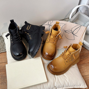 Girls Martin Boots 2024 Autumn New Children's Boots Boys Black Short Boots Children's Spring and Autumn Foreign Trade Explosions