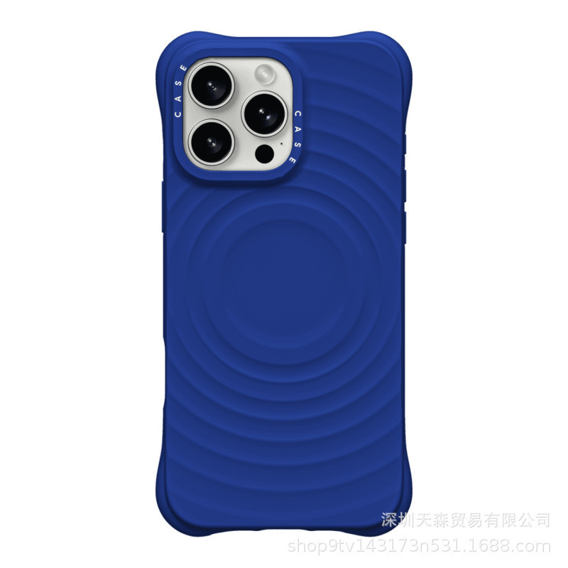 マグセーフ磁気波吸収液体シリカゲル適用iPhone16携帯ケース純色リンゴ15pro保護カバー|undefined