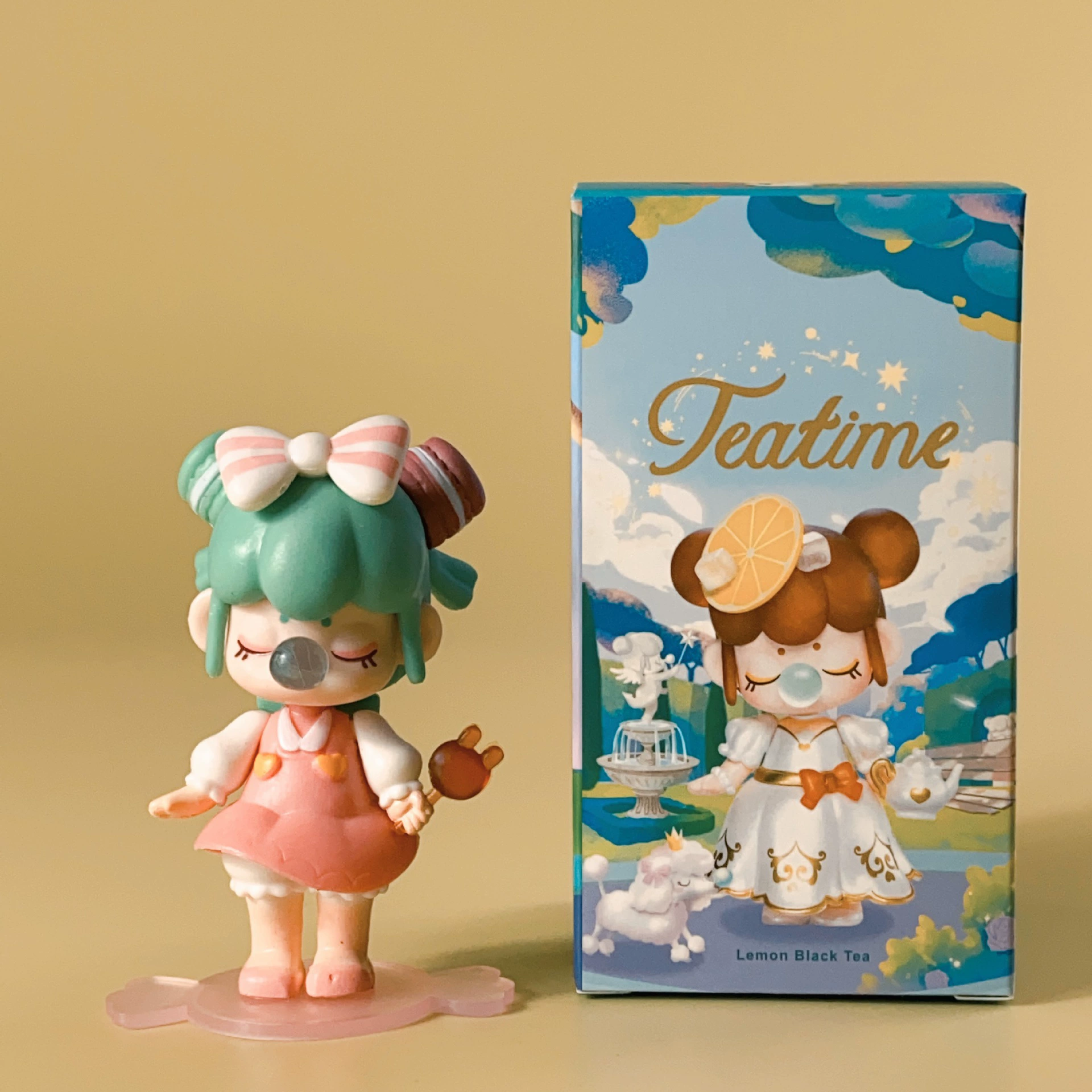 If the Blind Box серии dream afternoon tea Chunsheng Xia Changlinsen Blow bubble girl hand-made ornaments