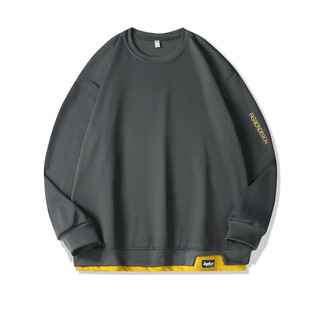 M-8XL couple Men's autumn fashion brand plus size round neck sweater men's long sleeve T-shirt top autumn men's New
