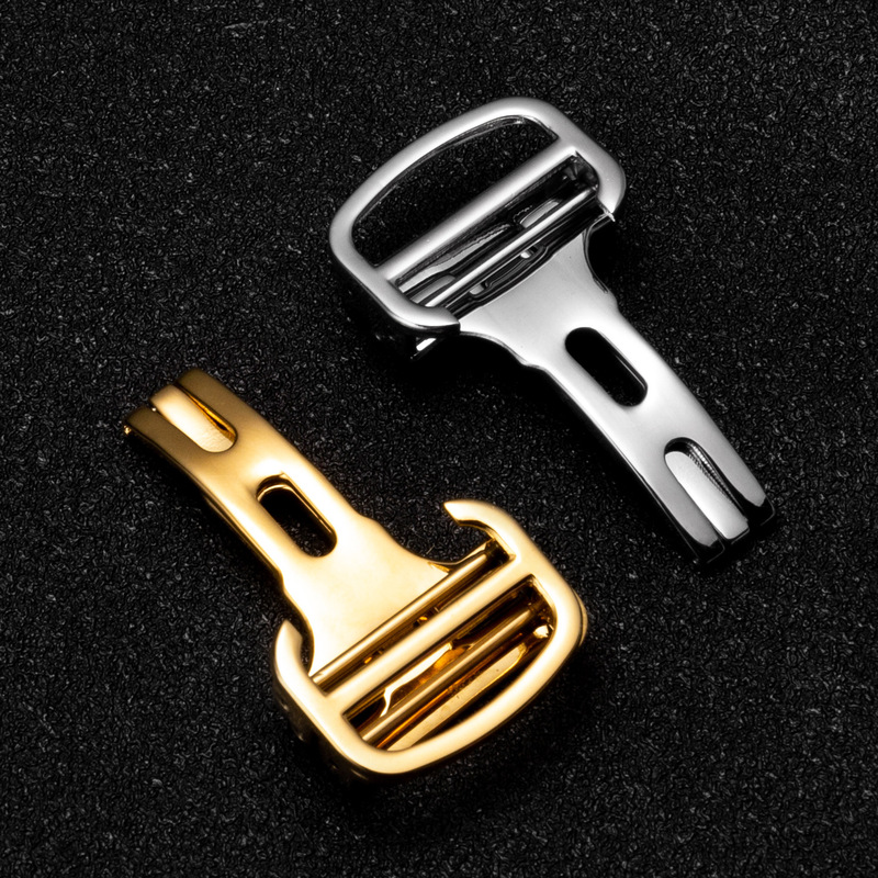 Substitute Blue Balloon Leather Strap Tank Leather Strap Buckle Butterfly Buckle Folding Buckle Stainless Steel Watch Buckle Accessories