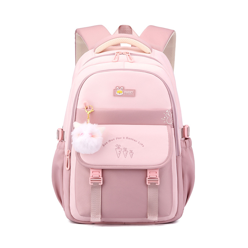 Mochila escolar de estudiantes de secundaria nueva hermosa mochila de chicas de viento para salir, mochila infantil de moda simple.