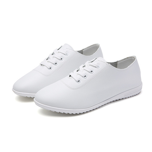 Stall Direct Sales Spring New Strap Women's Shoes Korean Style Casual Basic Single Shoes White Shoes