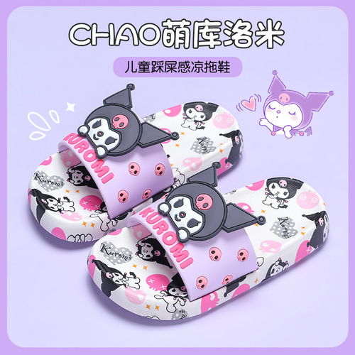 Sanrio children's slippers summer Kuromi HelloKitty big-eared dog Melody girls' slippers wholesale