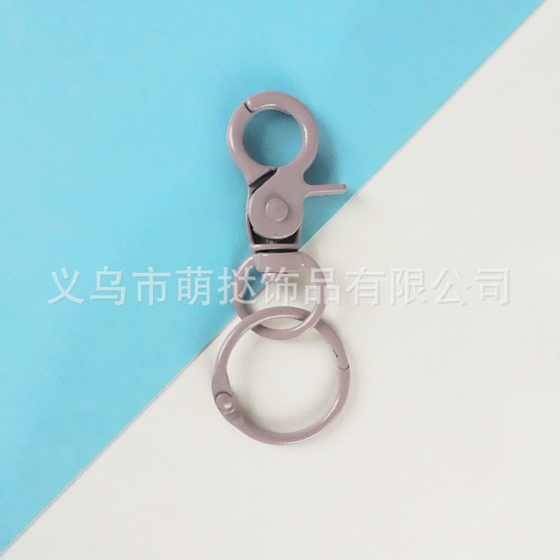 彩色金属手工烤漆钳扣钥匙扣卡圈钥匙圈diy玩具饰品首饰配件|undefined