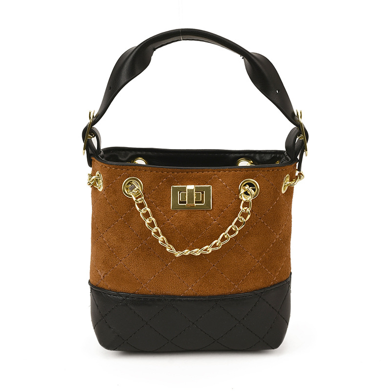 Otoño y invierno nuevo tipo de bolso de ternera esmerilado, bolso de baño de moda, bolso de bordado de diamante, bolso de hombro para niños y niñas
