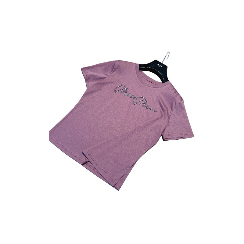 Round Neck English Embroidered Short-Sleeved T-Shirt for Women, Loose Korean Style Plus Size Summer Wear 2025 New Style Simple Half-Sleeved Sweatshirt Round Neck English Embroidered Short-Sleeved T-Shirt for Women, Loose Korean Style Plus Size Summer Wear 2025 New Style Simple Half-Sleeved Sweatshirt