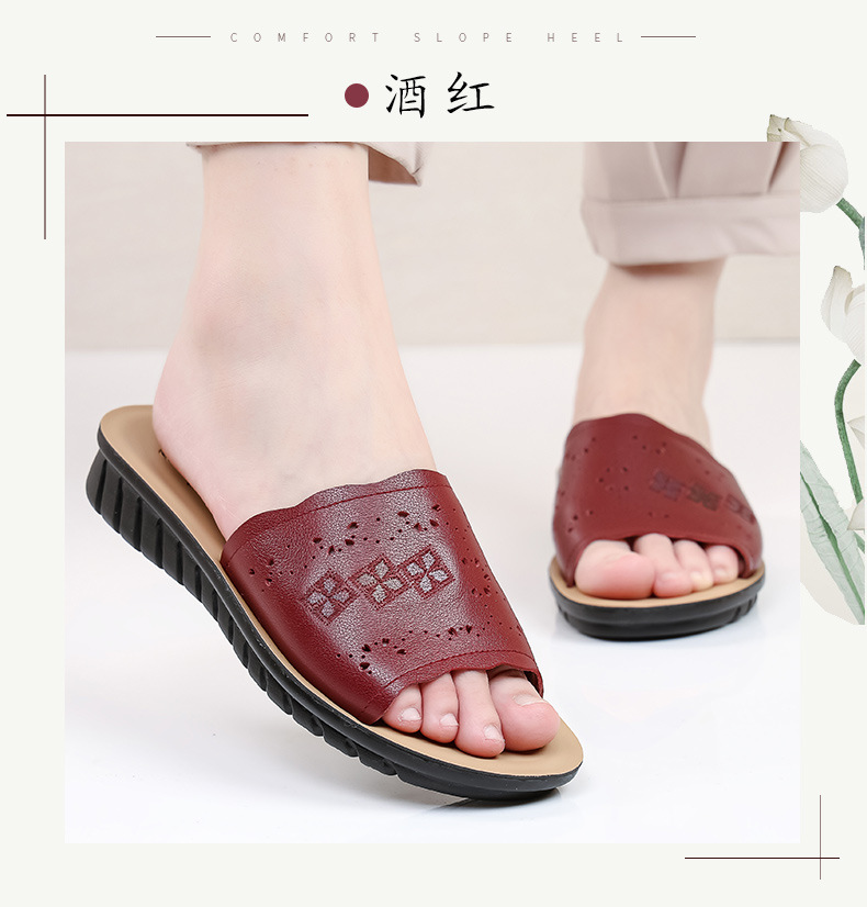 C4744 1120K GIÀY DÉP LÊ NỮ RUITDT BIG SIZE NGOẠI CỠ ĐẾ MỀM MÙA HÈ TRUNG NIÊN MA SÁT CHỐNG TRƯỢT THOÁNG KHÍ GIÀY DÉP NỮ DA BÒ G04 SẢN PHẨM MỚI