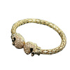 Golden shiny trend bracelet, diamond encrusted