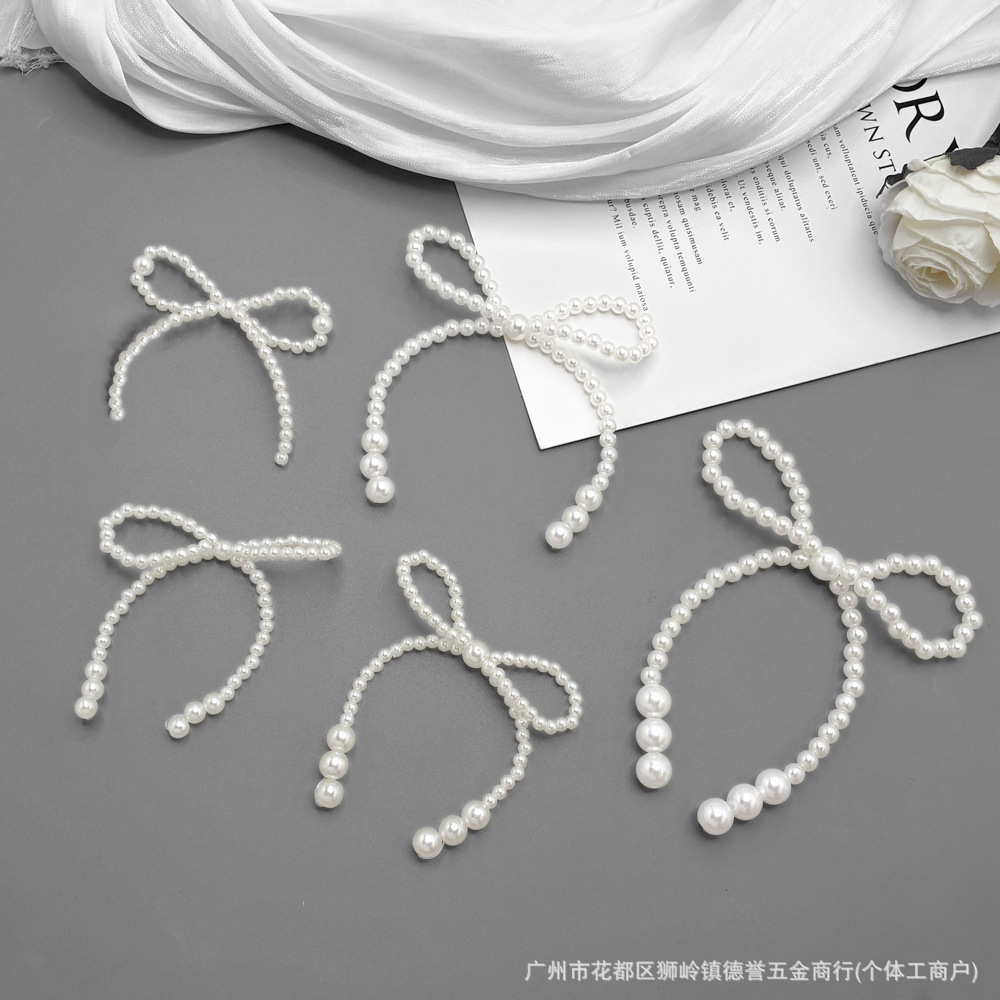 universal hair accessory handmade pearl with bow