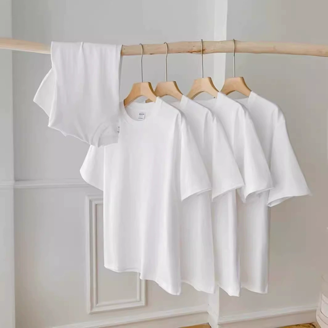 Летняя хлопковая водоубийственная? нет. Нужно: Summer cotton solid white body-friendly short sleeve T-shirt for leisure, 230 gram, oversize