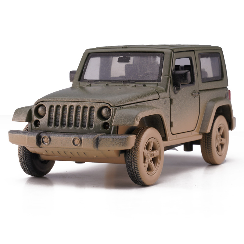 Cross-Border Foreign Trade Caipo 88331N Boxed Wrangler 1/32 Scale Realistic Children's Sound and Light Pull-Back Alloy Car Model