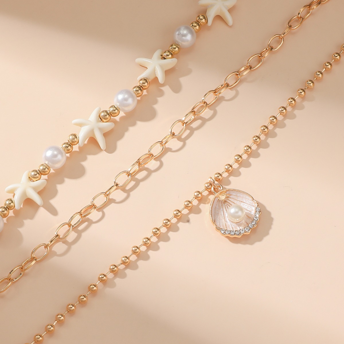 15g Weight Pendant Necklace, Multi Charms Necklace, Earrings Classification Beaded Chain, cable chain, snake chain Chain Type 1 Set Quantity Casual, Holiday, Daily, Beach Occasion Imitation Pearl, Alloy, Seed Bead, Iron Material Star, Moon, Heart Shape, Shell Pattern All Seasons Season Women's Gender Plating Design Elegant, Lady, Modern Style Style Women's Imitation Pearl Alloy Seed Bead Beaded Chain Cable Chain Snake Chain Plating Star Moon Heart Shape Pendant Necklace Multi Charms Necklace Earrings Imitation Pearl Jewelry 13