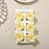 Yellow set, cards, 6 pieces, 4 cm, heart-shaped