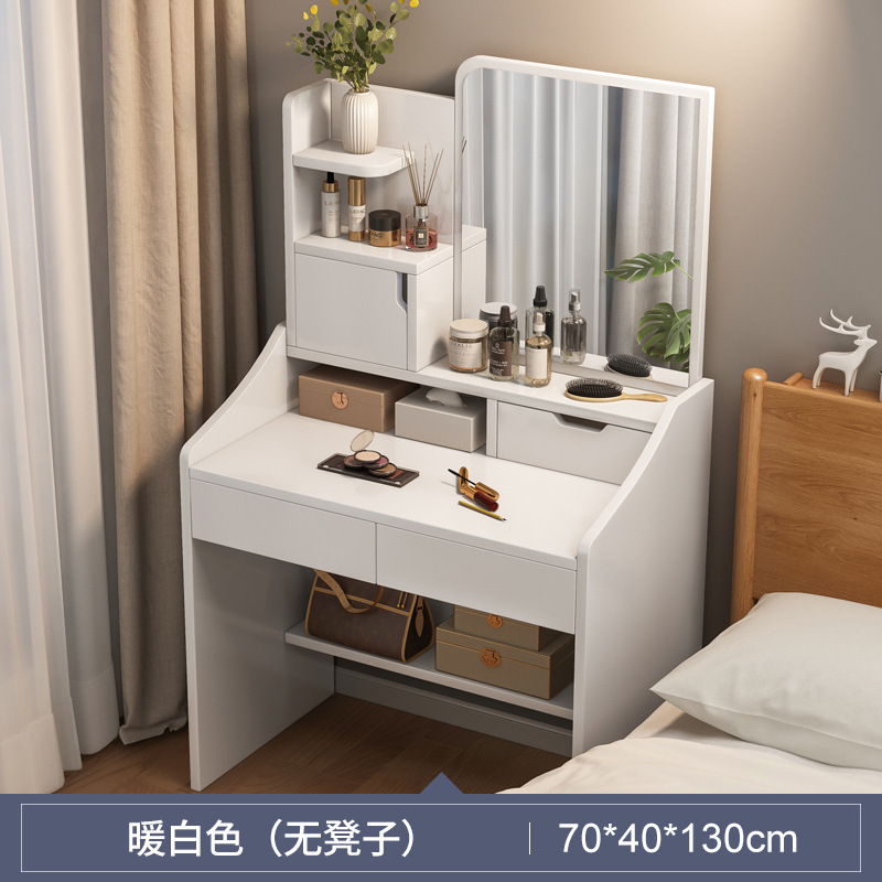 Tocador Dormitorio Pequeño moderno Gabinete de almacenamiento simple Un pequeño apartamento neto Mesa de maquillaje estilo ins Mesa de tocador