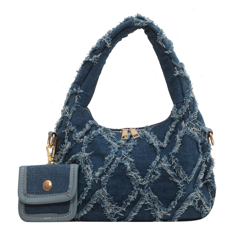 Women's Denim Shoulder Bag - Versatile Casual Single Shoulder Bag_voghion.com