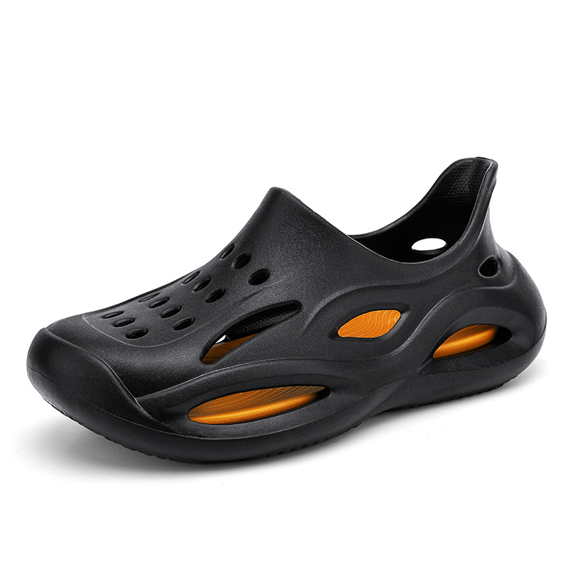 Sandalias para hombres, deportes al aire libre de verano, zapatos con agujeros de mierda, modelos para hombres 2025, nuevas sandalias Baotou de playa de gran tamaño 45