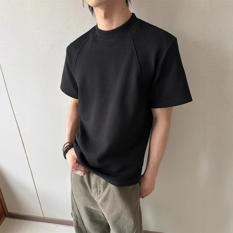 아메리칸 스타일 클레아 하이 센스 반팔 남성 티셔츠 2025 새로운 루즈 트렌드 캐주얼 티셔츠 탑