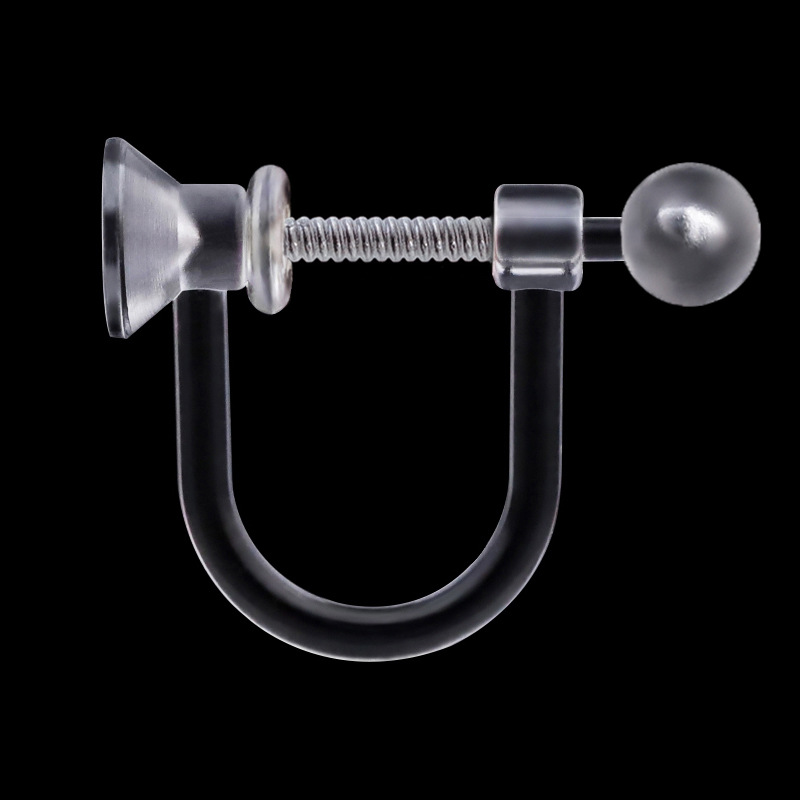 One end is a 3mm transparent bead and the other is a drill cup resin spring ear clip [without spring]