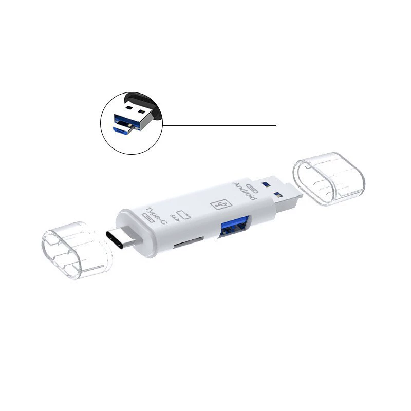 Разъем для чтения USB OTG карт с Type-C Android USB совместимый с несколькими устройствами оптом через границу