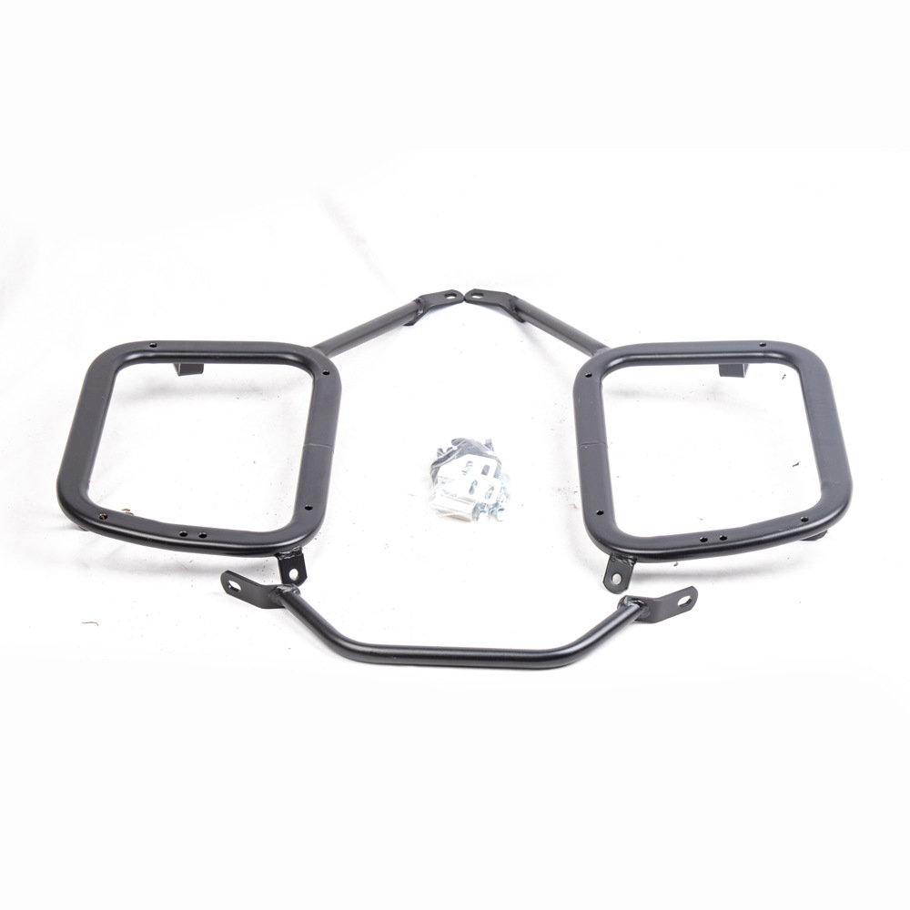 Aplicable a Qianjiang Snap500 edición de carretera marco lateral caja lateral de motocicleta soporte de acero al carbono caja lateral marco lateral de desmontación rápida no destructiva