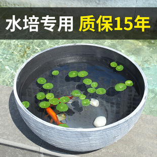 Extra-Large Plastic Flower Pot, Thickened Stone-Like Design, Suitable for Growing Pennywort, Fish, and Lotus, Non-Porous Bonsai Pot, Static Tank Aquarium