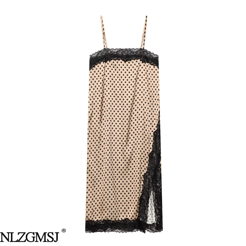 2026 Spring New Style European and American Style Fashionable Simple Casual Lace-Trimmed Suspender Dress 1333184 2026 Spring New Style European and American Style Fashionable Simple Casual Lace-Trimmed Suspender Dress 1333184