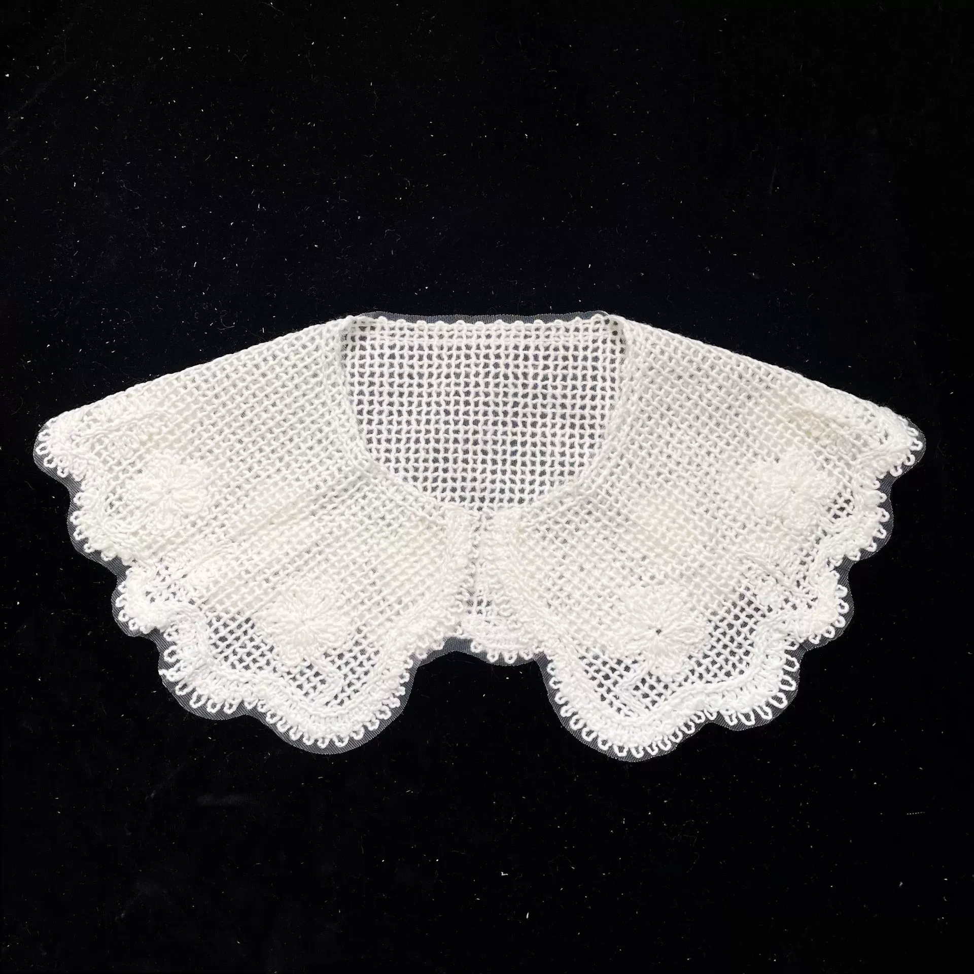 Популярный сетчатый низ, тканый вышитый искусственный воротник, декоративный воротник для взрослых, зимняя толстовка, куртка, свитер, шаль, аксессуары