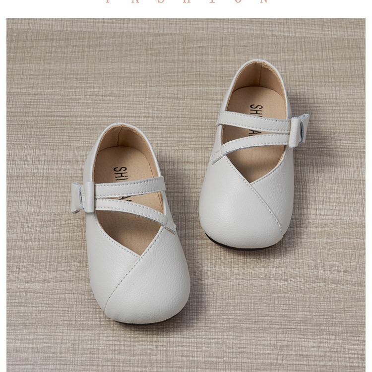 Chaussures de princesse pour bébés de 1 à 5 ans, petites chaussures en cuir respirantes à semelle souple, Velcro antidérapant, style coréen, printemps et automne_voghion.com