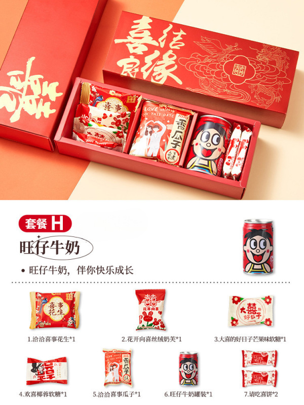 结婚喜糖礼盒成品含糖极速发货婚礼礼包批发订婚酒席糖果伴手礼1|undefined