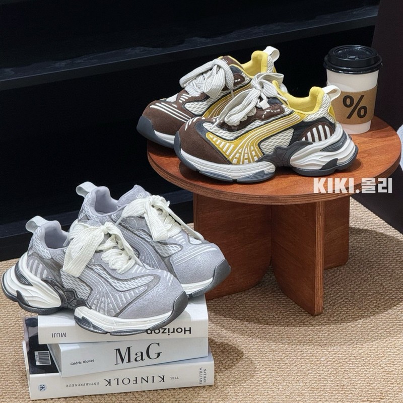 mollykiki韩版厚底透气增高显脚小2025新款潮舒适百搭运动老爹鞋|undefined