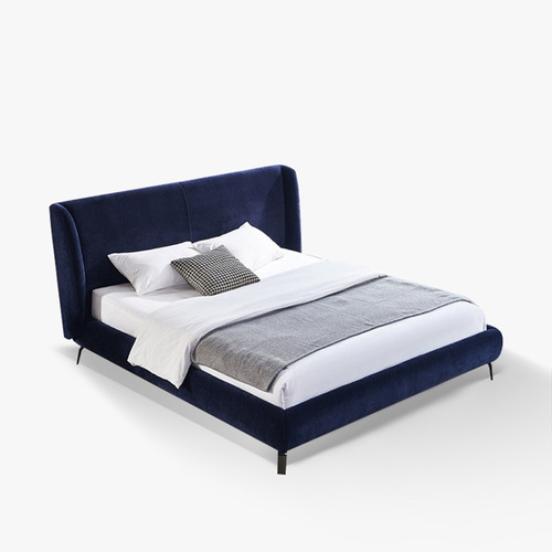 Minimalist designer chenille fabric bed: sleek, subtly luxurious, Instagram-worthy master bedroom option—perfect for a 1.8m double bed or wedding celebration.