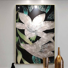 纯手工珐琅彩玄关餐厅装饰画轻奢简美工艺挂画双百合2024新品