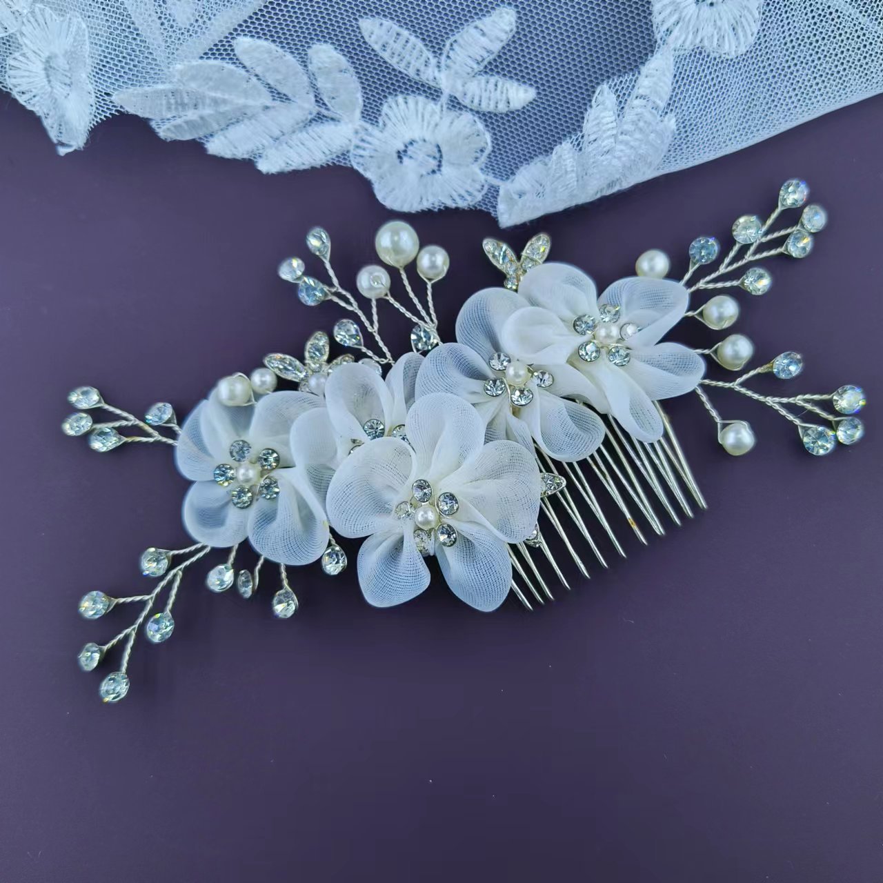 Winter New Style Embossed Hair Accessories for Hanfu Traditional Chinese Wedding Photos, Bridesmaid Headwear, Showroom, Qipao Updo Hair Comb Wholesale