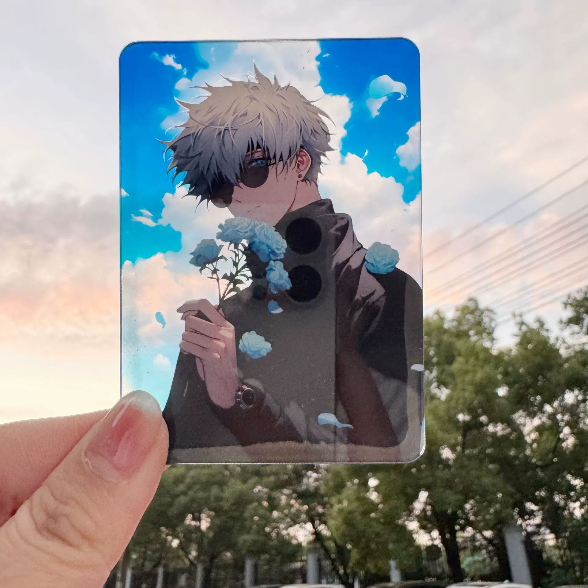 Акриловый брелок для ключей (Jujutsu Kaisen) с глазным рисунком, легкий, 0.014 кг, несколько дизайнов