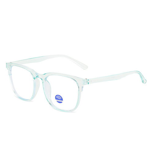2024 New Large Frame Anti-Blue Light Glasses Trendy Transparent Phone and Computer Screen Protectors Plain Glasses Wholesale