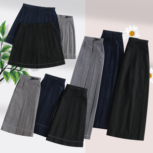 JK Uniform Solid Color Pleated Skirt Orthodox JK Uniform Skirt Student High Waist Japanese Long Skirt Superior Student Skirt