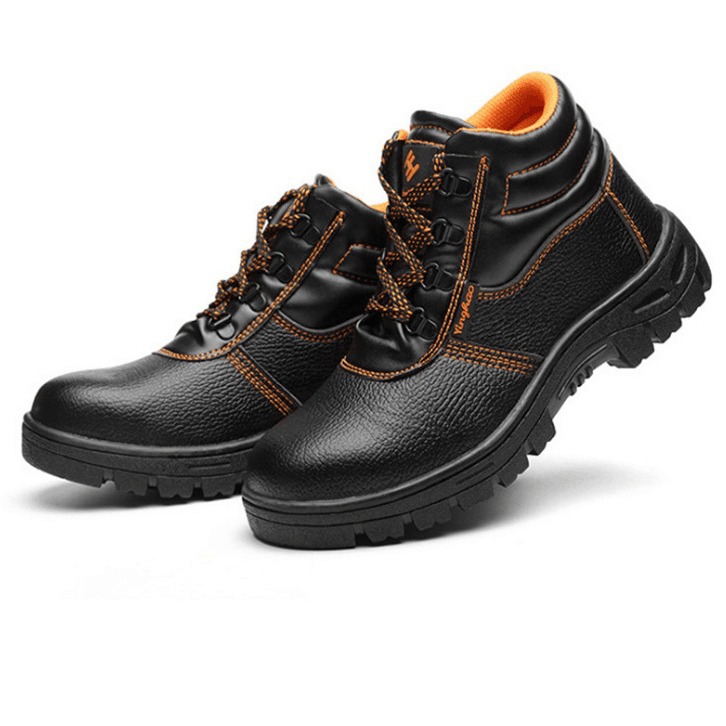 现货防砸防刺劳保鞋防滑防护鞋 中帮工地鞋子男士劳保鞋工作鞋