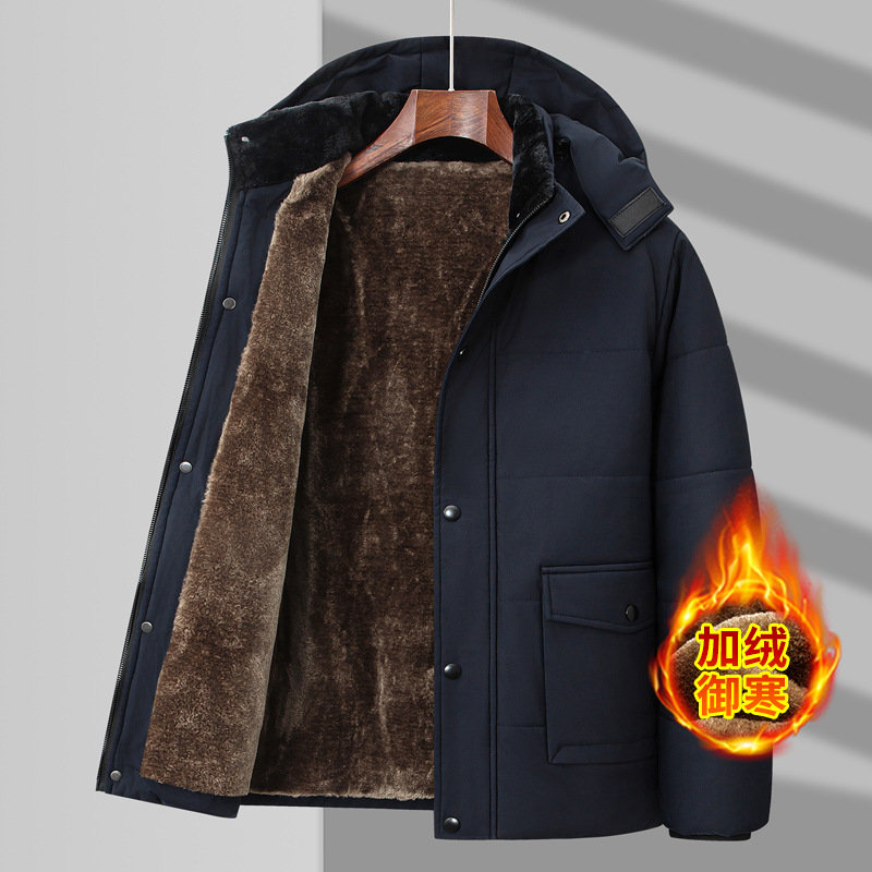 M - 8XL extra tamaño papá más chaqueta de algodón de invierno otoño de mediana edad chaqueta de algodón de hombre casual chaqueta cálida