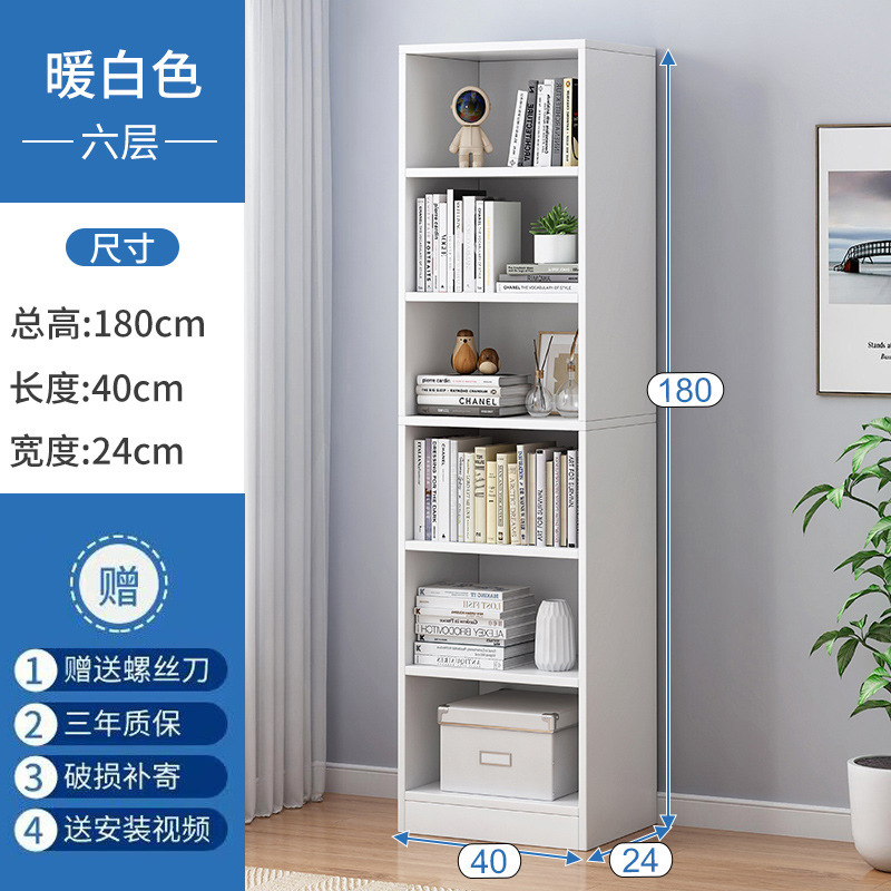 Estantería para sala de estar, estante de almacenamiento simple para el hogar, armario de almacenamiento combinado de pie, librero pequeño para espacios estrechos, almacenamiento de esquina de pared. image 25