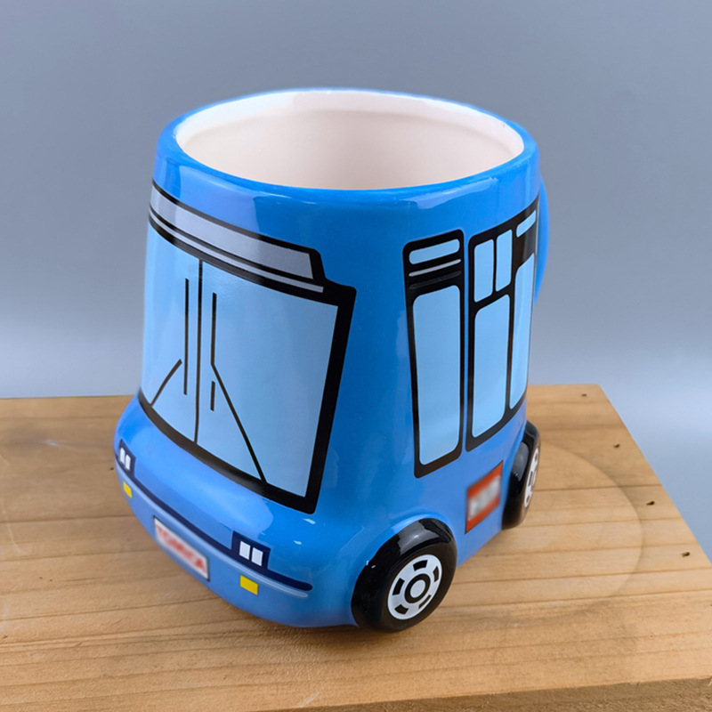 Taza de autobús creativo duomeka cerámica británico en forma de taxi taza de agua en forma de coche taza de café