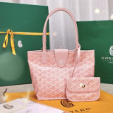 Goyard Mini Double-Sided Tote Shopping Bag Handbag Tote Bag Dog Tooth Single Shoulder Commuter Women's Bag
