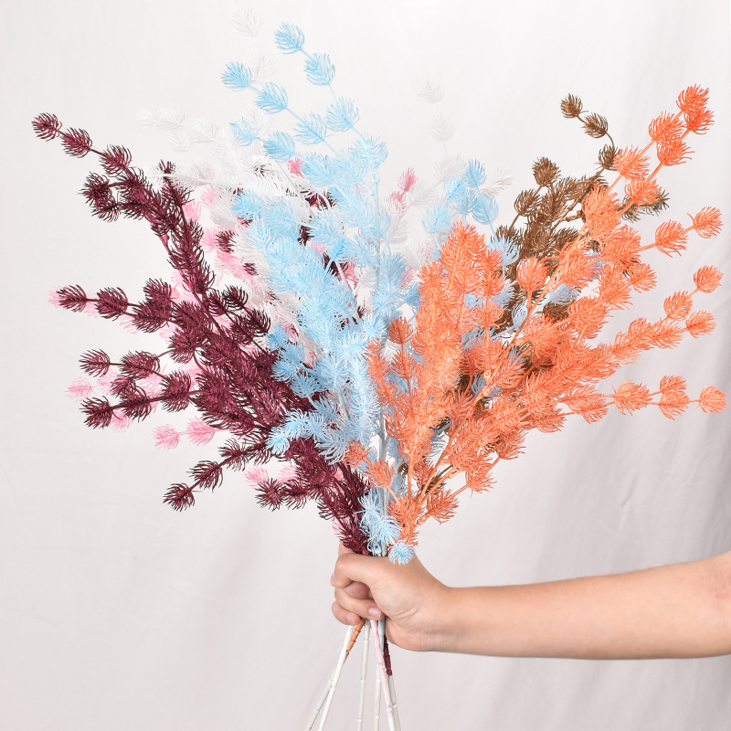 婚慶塑料裝飾仿真3叉情人果仿真花 網紅森系酒店家居擺件假花