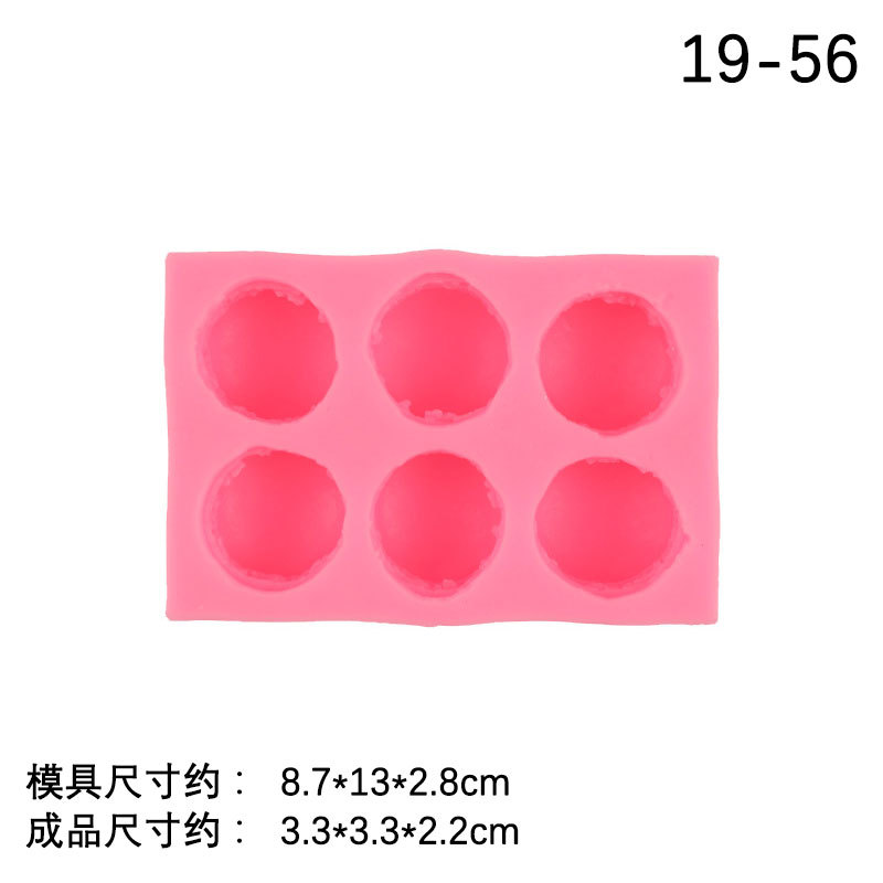 Nuevo 6-piece 3D macaron molde DIY jabón hecho a mano molde de comida de arcilla de silicona molde de hamburguesa