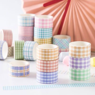 PDA decorate tape lattice Waltz Paper tape suit fresh Plaid Hand account source material Film